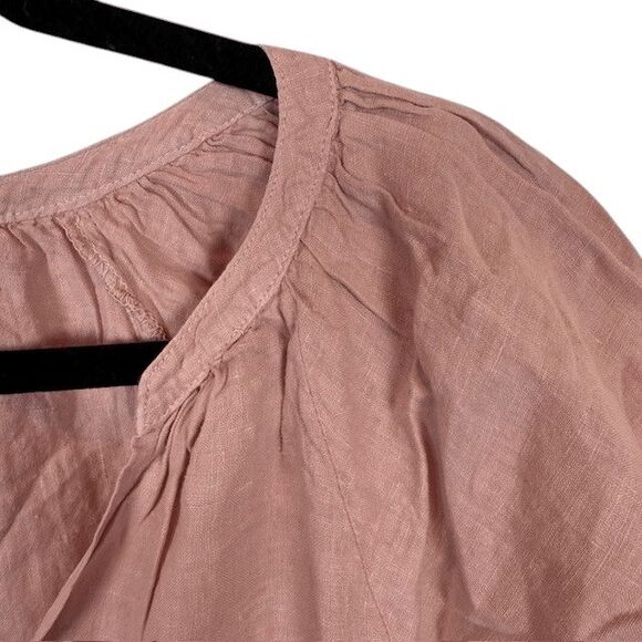 NEW! Velvet by Graham & Spencer Danielle Dress Ballet Pink 100% Linen Size XS - Picture 5 of 11